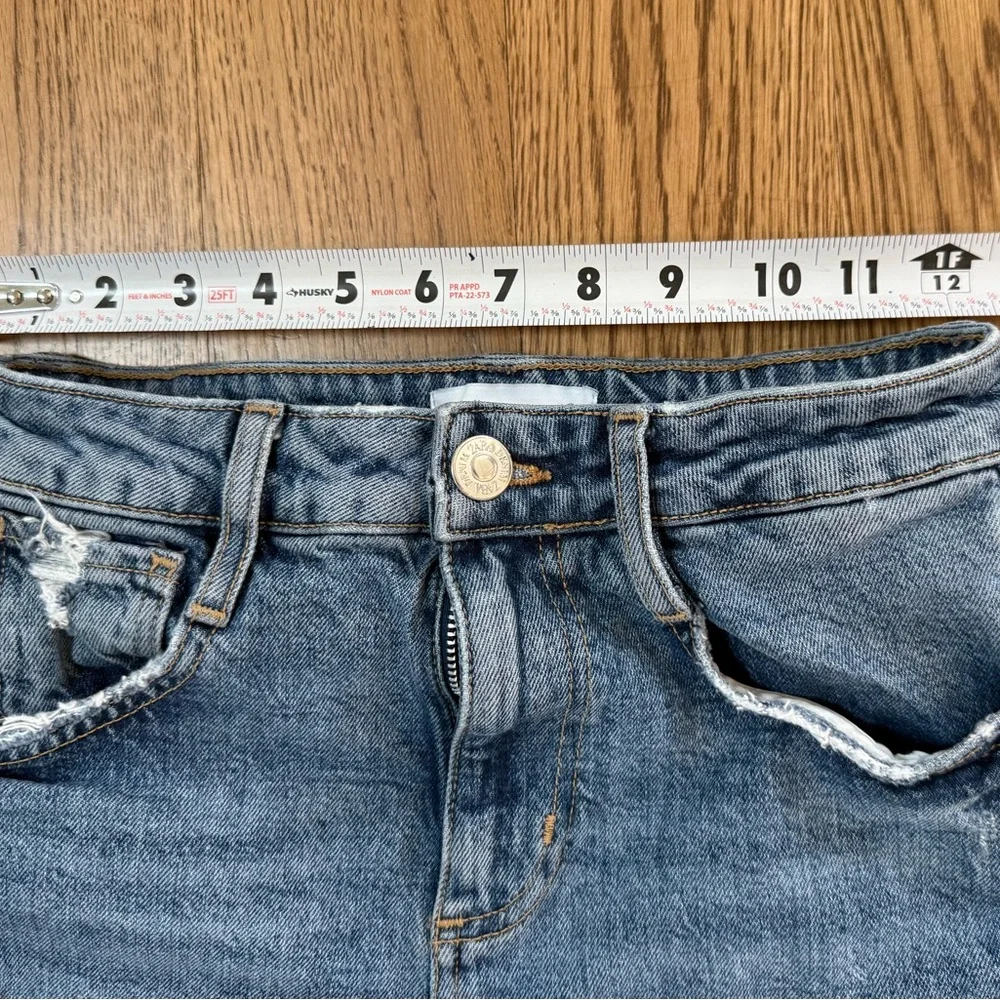 Zara Blue Distressed Boyfriend Jeans - Picture 2 of 5